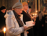 В понедельник первой седмицы Великого поста епископ Шахтинский и Миллеровский Симон совершил великое повечерие с чтением Великого канона преподобного Андрея Критского в кафедральном соборе Шахтинской епархии
