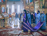 В праздник Сретения Господня Преосвященнейший епископ Симон совершил Божественную литургию в Покровском кафедральном соборе г. Шахты