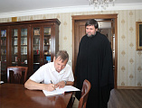 Рабочая встреча сотрудников двух епархий у святынь Приазовья