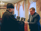 Преосвященнейший епископ Симон и Глава Администрации Кашарского района И.М. Фалынсков обсудили строительство нового храма в Кашарском районе