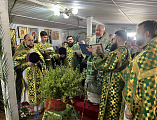 В праздник Входа Господня в Иерусалим епископ Симон совершил богослужение в храме иконы Пресвятой Богородицы «Всех скорбящих радость» города Красный Сулин