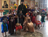 Воспитанники воскресной школы «Светочь» Донецкого благочиния радостно встретили праздник Светлого Христова Воскресения