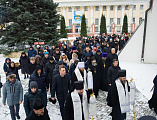 В Саратове Преосвященнейший епископ Симон принял участие в перезахоронении архиереев ХХ века – архиепископа Досифея (Протопопова) и епископа Вениамина (Милова)