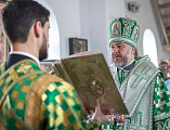 В престольный день Преосвященнейший епископ Симон совершил Божественную литургию в храме Святой Троицы хутора Ягодинка