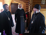 Преосвященнейший епископ Симон ознакомился с ходом строительных работ в храме апостола и евангелиста Иоанна Богослова хутора Красный Багаевского района