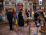 Иеромонах Арсений (Алимов) поздравил первоклассников казачьей школы с вступлением в казачата