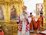 Преосвященнейший Симон совершил Божественную литургию и хиротонию во пресвитеры в храме великомученика Георгия Победоносца хутора Лихой