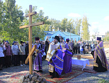 Преосвященнейший епископ Симон совершил чин водружения креста на месте строительства нового храма в городе Гуково