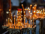 Сретение Господне и чин освящения свечей в Покровском кафедральном соборе города Шахты