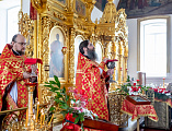 Преосвященнейший Симон совершил Божественную литургию и хиротонию во пресвитеры в храме великомученика Георгия Победоносца хутора Лихой