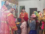 В воскресной школе села Первомайского прошло занятие о церковных записках и Таинстве Евхаристии