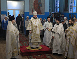 С архипастырским визитом Преосвященнейший епископ Симон посетил приход в честь Архистратига Михаила пос. Каменоломни