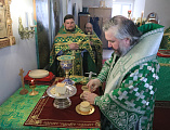 В престольный праздник Преосвященнейший епископ Симон совершил Божественную литургию в храма блаженной Матроны Московской города Донецка