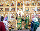 В престольный день Преосвященнейший епископ Симон совершил Божественную литургию в храме Святой Троицы хутора Ягодинка