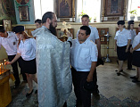 В храме апостола Андрея Первозванного г. Миллерово совершена панихида по сотрудникам полиции, погибшим при исполнении служебного долга