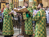 В День Святой Троицы, Пятидесятницы Преосвященнейший епископ Симон совершил Божественную литургию в Покровском кафедральном соборе г. Шахты