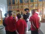 Юнармейцы отряда «Патриот» школы №16 встретились с протоиереем Романом Амплеевым