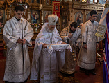 В праздник Вознесения Господня Преосвященнейший епископ Симон совершил Божественную литургию в Вознесенском храме г. Шахты