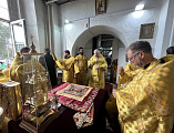 С архипастырским визитом Преосвященнейший епископ Симон посетил приход великомученицы Параскевы станицы Манычской