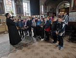 Ученики школы № 2 города Миллерово побывали в Свято-Андреевском храме в праздник Покрова Пресвятой Богородицы