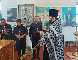 Участники казачьего конного перехода посетили Свято-Покровский храм слободы Никольской