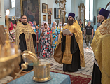 В Донецкое Успенское архиерейское подворье ст. Гундоровской принесены святыни, с которыми будет совершен водный крестный ход, посвященный 10-летию образования Шахтинской епархии