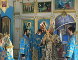 Престольное торжество в честь Божией Матери ради чудотворной иконы Ее Казанской в гуковском храме возглавил Преосвященнейший епископ Симон