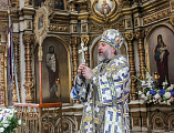 В праздник Успения Пресвятой Богородицы епископ Симон совершил Божественную литургию и иерейскую хиротонию в храме Донецкого Успенского архиерейского подворья ст. Гундоровской