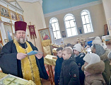 Встреча священника с учениками школы хутора Караичев