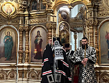 Чтение Великого покаянного канона преподобного Андрея Критского в Донецком Успенском архиерейском подворье ст. Гундоровской во вторник первой седмицы Великого поста