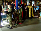 В день памяти праведного воина Федора Ушакова в храме Покрова Пресвятой Богородицы г. Шахты состоялся прием детей в казачью детско-молодёжную организацию «Донцы»