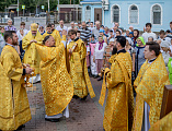 Праздничная Литургия в день памяти первоверховных апостолов Петра и Павла в Покровском кафедральном соборе города Шахты