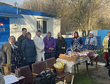 В храме Преображения Господня слободы Лысогорка встретили Пасху