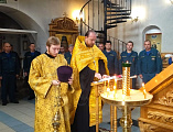 Традиционный, благодарственный молебен с пожарными и спасателями