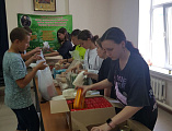 В городе Каменск-Шахтинский добровольцы приняли участие в тренинге и фасовке продуктовых наборов