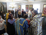 В день престольного праздника Преосвященнейший епископ Симон совершил праздничное богослужение в храме в честь образа Божией Матери Взыскание погибших пос. Сидорово-Кадамовский