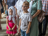 Молебен на начало учебного года и торжественная линейка в воскресной школе Покров