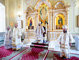 Преосвященнейший епископ Симон сослужил митрополиту Саратовскому и Вольскому Игнатию в день 10-летия его архиерейской хиротонии