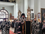 Чтение Великого покаянного канона преподобного Андрея Критского в Донецком Успенском архиерейском подворье ст. Гундоровской во вторник первой седмицы Великого поста