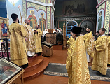 Божественная литургия в храме святителя Алексия Московского станицы Бессергеневской