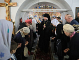 В среду первой седмицы Великого поста епископ Шахтинский и Миллеровский Симон совершил великое повечерие с чтением покаянного канона преподобного Андрея Критского в храме Донской иконы Божией Матери г. Новошахтинска