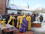 Епископ Шахтинский и Миллеровский Симон совершил чин освящения купола для строящегося храма в честь святителя Николая Чудотворца г. Зверево