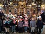 Экскурсия для подготовительных групп детского сада "Берëзка" в Свято-Успенский храм станицы Гундоровской