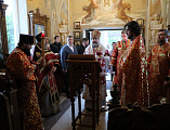 В среду Светлой седмицы епископ Симон с архипастырским визитом посетил приход святых мучениц Веры, Надежды, Любови и матери их Софии станицы Багаевской