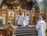 В праздник Преображения Господа Бога и Спаса нашего Иисуса Христа Преосвященнейший епископ Симон совершил Божественную литургию и диаконскую хиротонию