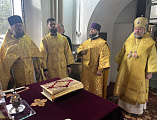 С архипастырским визитом Преосвященнейший епископ Симон посетил приход великомученицы Параскевы станицы Манычской