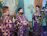 В день памяти Усекновения главы Пророка, Предтечи и Крестителя Господня Иоанна Преосвященнейший епископ Симон совершил Божественную литургию в храме Архистратига Михаила пос. Каменоломни