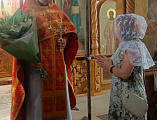 Поздравления с 20-летием диаконской хиротонии принял настоятель Донского храма протоиерей Роман Амплеев