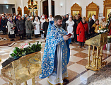 В престольный праздник Преосвященнейший епископ Симон возглавил Божественную литургию в храме Державной иконы Божией Матери города Донецка