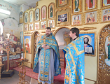 Иерей Андрей Ковалев совершил Божественную литургию в храме святой великомученицы Анастасии Узорешительницы на территории исправительной колонии 9 города Шахты